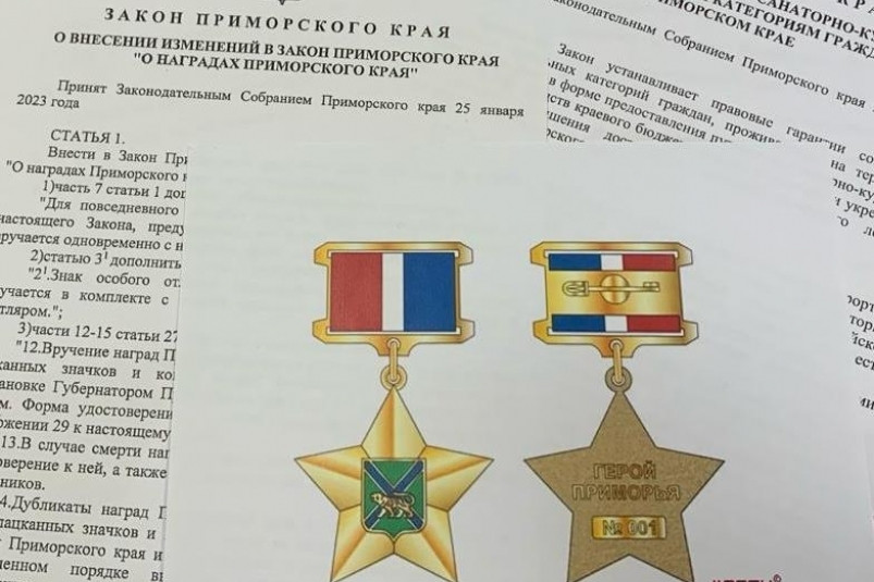 Два приморца получили знак отличия и звание “Герой Приморья”