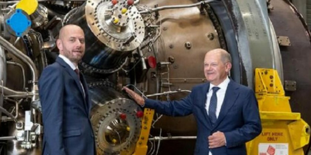 Канцлер Шольц: я видел турбину, она готова