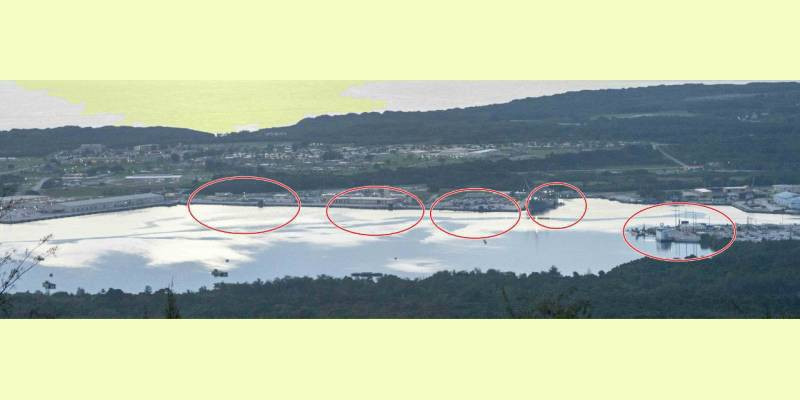 В бухте Апра на Гуаме наблюдается самое крупное задокументированное скопление атомных субмарин ВМС США