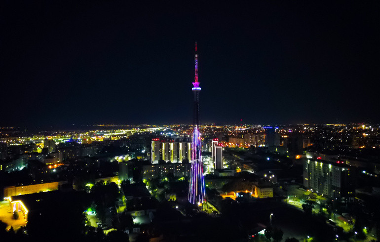 Георгиевская лента украсит телебашню Челябинска в честь Дня Победы