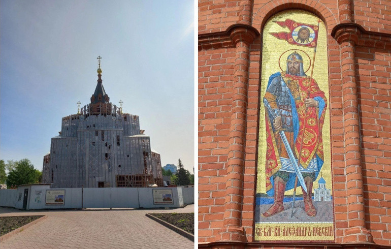 Храм Александра Невского в Челябинске украсили первой мозаикой
