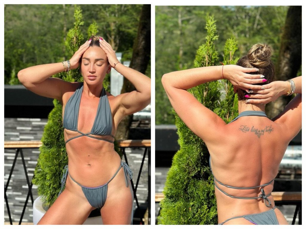 Певица и ведущая из РФ Ольга Бузова позирует в бикини на несколько размеров меньше