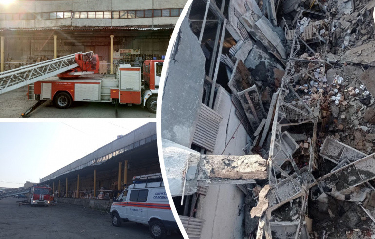 В Челябинске обрушилась кровля склада с 20 рабочими внутри