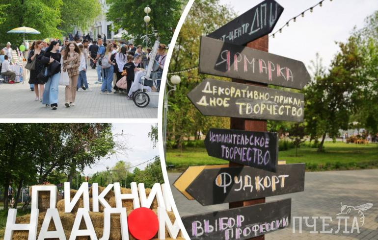 В Челябинске прошёл 10-часовой семейный пикник с ярмаркой хендмейда и фехтовальным турниром