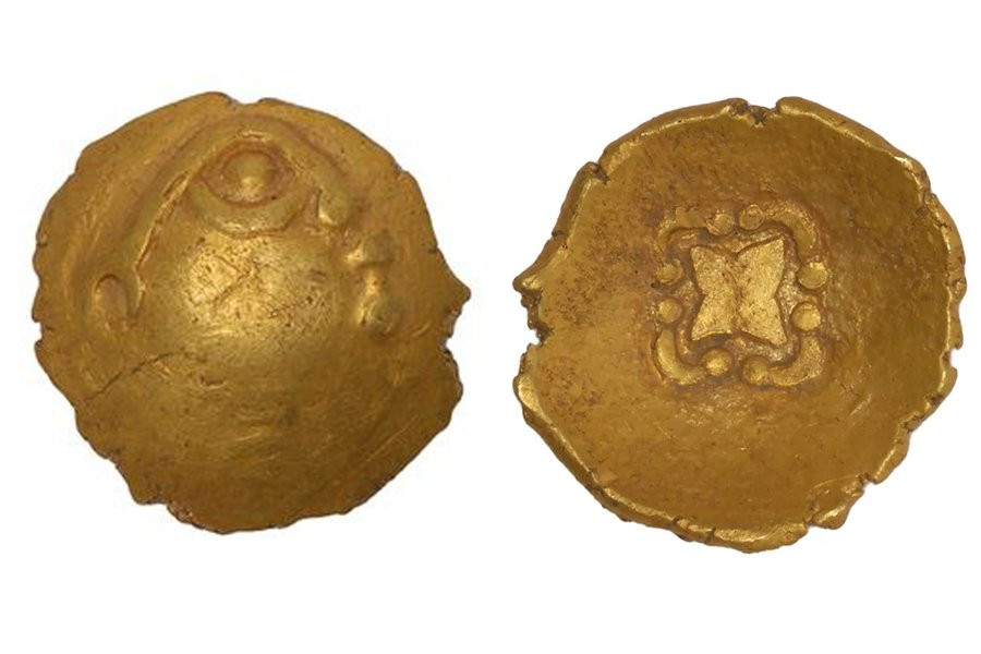 В Германии обнаружена золотая монета «чаша радуги», отчеканенная кельтами 2000 лет назад