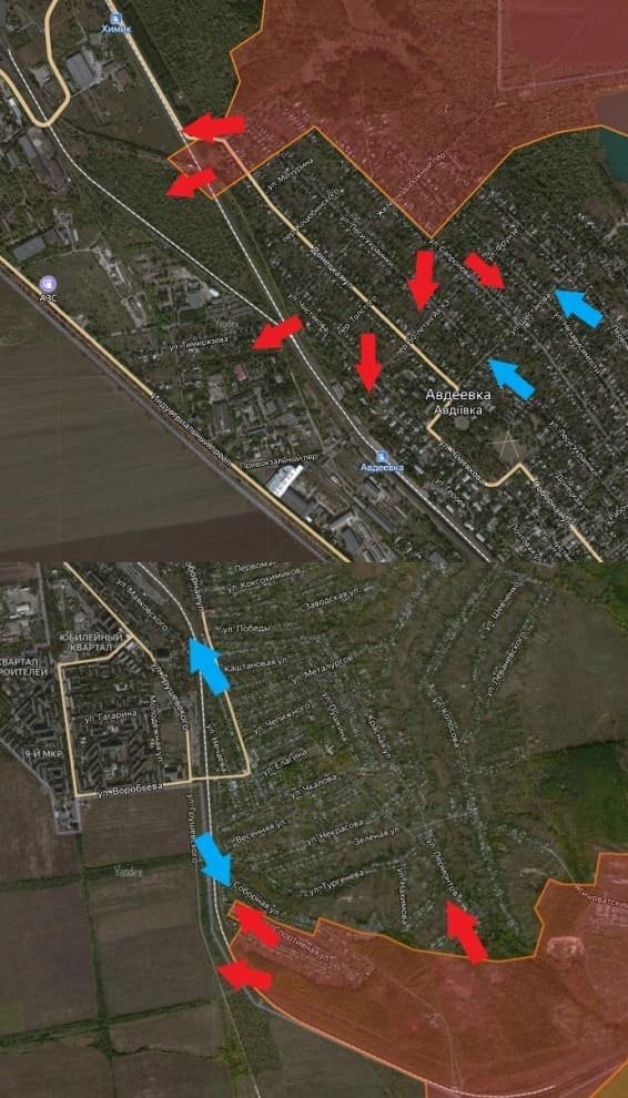 Карта боевых действий под Авдеевкой на 12.02.2024: главные события на Авдеевском направлении