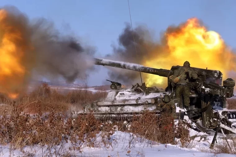 Обновлённая карта боевых действий на Украине по данным на 12:00 мск сегодня, 24.02.2024