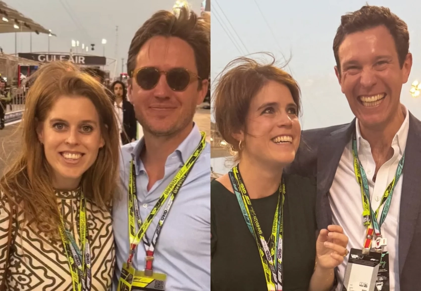 Принцессы Евгения и Беатрис вместе с мужьями посетили гонки в Бахрейне