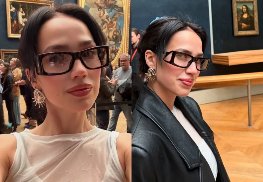 Алина Загитова посетила Лувр и повторила улыбку "Моны Лизы"