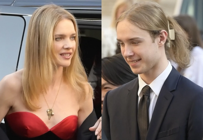 Наталья Водянова впервые за долгое время вышла в свет с сыном Лукасом