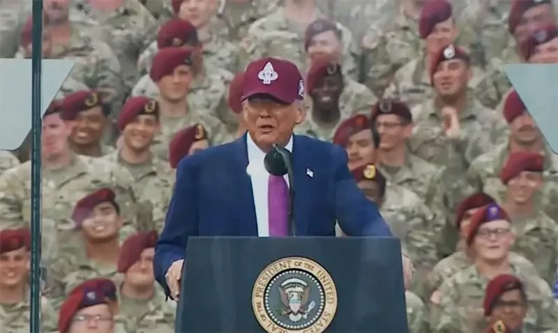 Дональд Трамп на военной базе: Мы освободим Лос-Анджелес