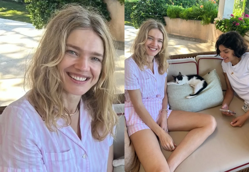 Наталья Водянова отдыхает на вилле с подругой