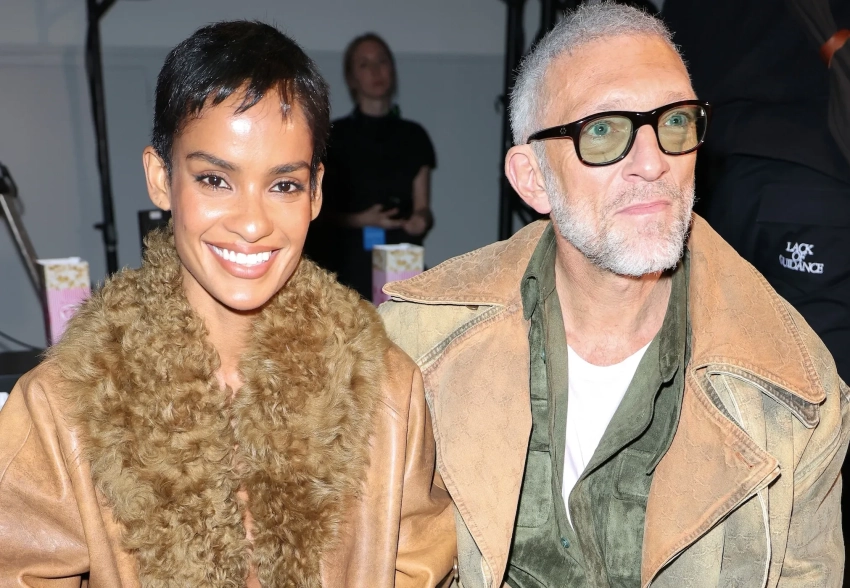 Венсан Кассель и Нара Баптиста (в дублёнке на голое тело) вышли в свет в Париже