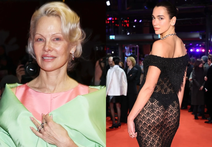 Памела Андерсон, Дуа Липа в "голом" платье и с женихом посетили Берлинский кинофестиваль